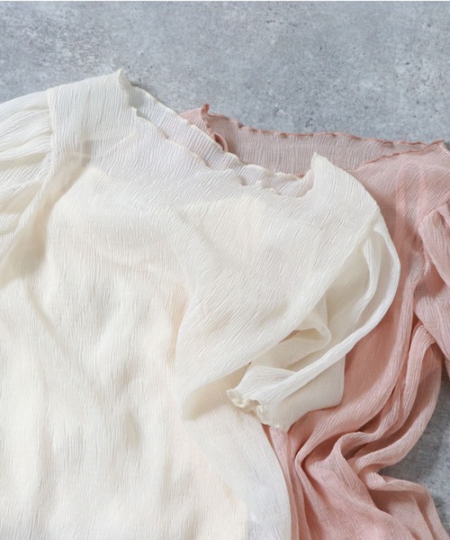 archives(アルシーヴ)の「【web限定item】パワショルシアー楊柳プルオーバー(シャツ/ブラウス・レディース・ブルー/アイボリー/ミント/ピンクベージュ・MEDIUM)」の13枚目の写真