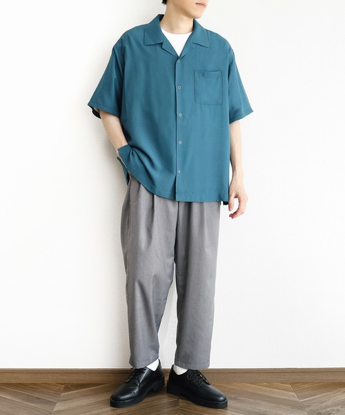 y/m（イム）の「リングボタンオープンカラーシャツ（シャツ/ブラウス・メンズ・ベージュ/グリーン・MEDIUM/LARGE）」の14枚目の写真