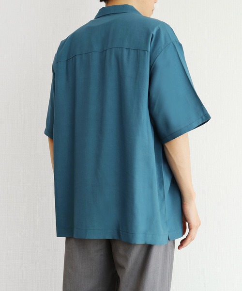 y/m（イム）の「リングボタンオープンカラーシャツ（シャツ/ブラウス・メンズ・ベージュ/グリーン・MEDIUM/LARGE）」の13枚目の写真