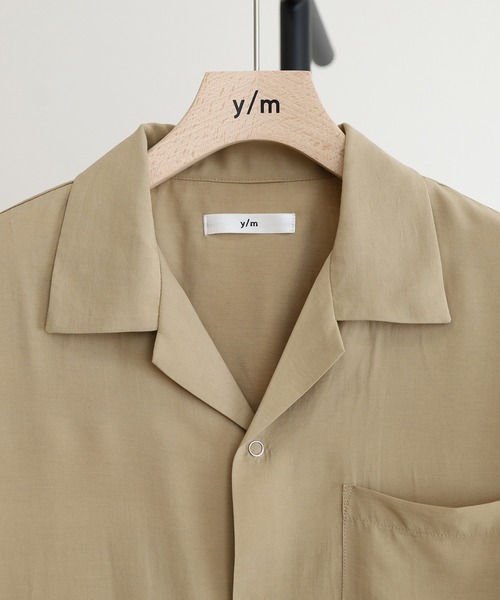 y/m（イム）の「リングボタンオープンカラーシャツ（シャツ/ブラウス・メンズ・ベージュ/グリーン・MEDIUM/LARGE）」の15枚目の写真