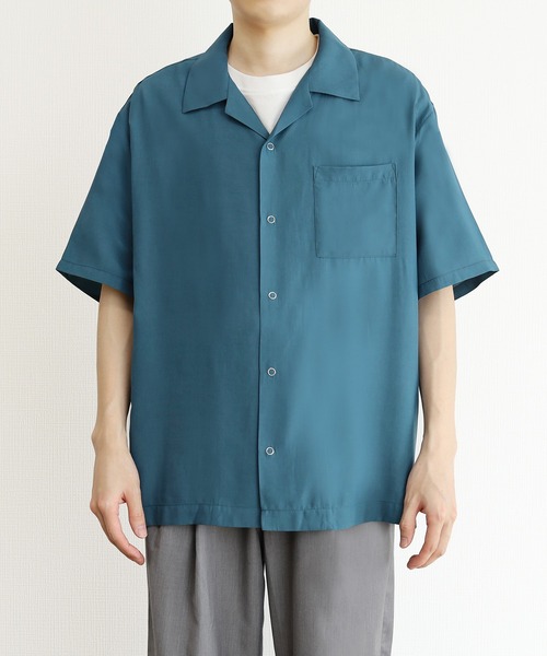 y/m（イム）の「リングボタンオープンカラーシャツ（シャツ/ブラウス・メンズ・ベージュ/グリーン・MEDIUM/LARGE）」の16枚目の写真