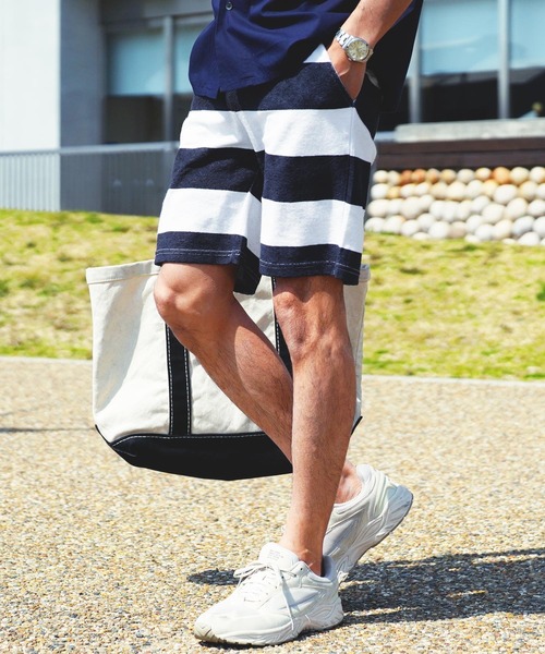 jiggys shop（ジギーズショップ）の「接触冷感 UVカット マルチパターン サマーパイル ショートパンツ（その他パンツ・メンズ・ブラック/ホワイト系その他3/ホワイト系その他/グレイッシュベージュ/ブルー系その他2/ネイビー/ホワイト/ホワイト系その他2/ブラック系その他/ブルー系その他/インディゴブルー/ブルー系その他3/ブラック系その他3/グレー系その他/ブラック系その他4/イエロー/ホワイト系その他4/ピンク系その他/ブラック系その他5/ブルー系その他4/ピンク・X-LARGE/LARGE/MEDIUM）」の4枚目の写真