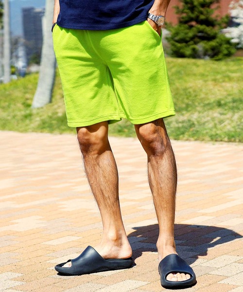 jiggys shop（ジギーズショップ）の「接触冷感 UVカット マルチパターン サマーパイル ショートパンツ（その他パンツ・メンズ・ブラック/ホワイト系その他3/ホワイト系その他/グレイッシュベージュ/ブルー系その他2/ネイビー/ホワイト/ホワイト系その他2/ブラック系その他/ブルー系その他/インディゴブルー/ブルー系その他3/ブラック系その他3/グレー系その他/ブラック系その他4/イエロー/ホワイト系その他4/ピンク系その他/ブラック系その他5/ブルー系その他4/ピンク・X-LARGE/LARGE/MEDIUM）」の19枚目の写真