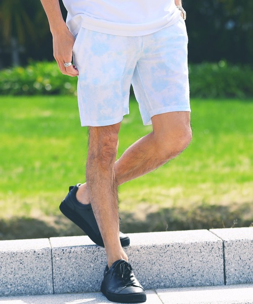 jiggys shop（ジギーズショップ）の「接触冷感 UVカット マルチパターン サマーパイル ショートパンツ（その他パンツ・メンズ・ブラック/ホワイト系その他3/ホワイト系その他/グレイッシュベージュ/ブルー系その他2/ネイビー/ホワイト/ホワイト系その他2/ブラック系その他/ブルー系その他/インディゴブルー/ブルー系その他3/ブラック系その他3/グレー系その他/ブラック系その他4/イエロー/ホワイト系その他4/ピンク系その他/ブラック系その他5/ブルー系その他4/ピンク・X-LARGE/LARGE/MEDIUM）」の16枚目の写真