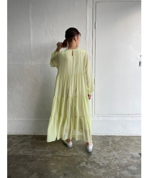 DAIS-Y（デイジー）の「【低身長サイズ有】ティアードシフォンエアリーワンピース（ワンピース・レディース・イエロー/パープル/アイボリー・S/M）」の20枚目の写真
