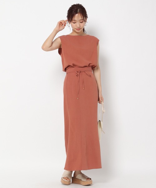 mysty woman（ミスティウーマン）の「ノースリ2WAYブラウス 948599（シャツ/ブラウス・レディース・イエロー/ライトベージュ/テラコッタ・FREE）」の5枚目の写真