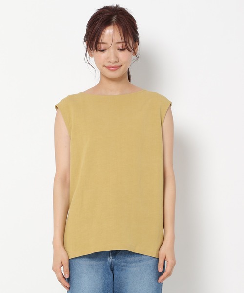 mysty woman（ミスティウーマン）の「ノースリ2WAYブラウス 948599（シャツ/ブラウス・レディース・イエロー/ライトベージュ/テラコッタ・FREE）」の8枚目の写真