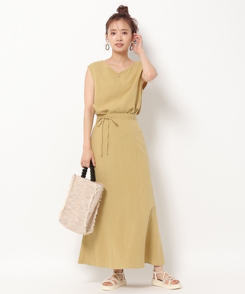 mysty woman（ミスティウーマン）の「ノースリ2WAYブラウス 948599（シャツ/ブラウス・レディース・イエロー/ライトベージュ/テラコッタ・FREE）」の19枚目の写真