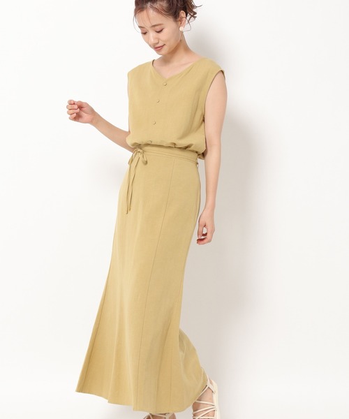 mysty woman（ミスティウーマン）の「ノースリ2WAYブラウス 948599（シャツ/ブラウス・レディース・イエロー/ライトベージュ/テラコッタ・FREE）」の20枚目の写真