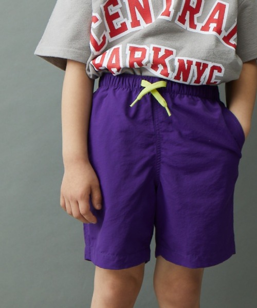 ＆yam（アンドヤム）の「水陸両用 速乾素材 配色ドロストショートパンツ（その他パンツ・キッズ・ベージュ/グレー/ブラック/パープル/グリーン・110-120cm/140-150cm/150-160cm/120-130cm/130-140cm）」の18枚目の写真