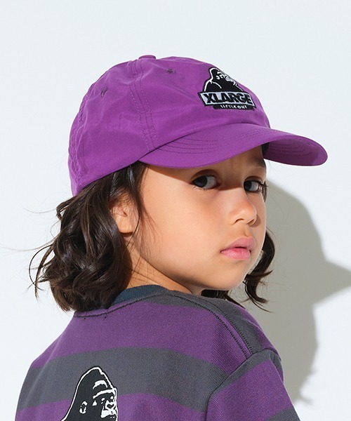 XLARGE KIDS（エクストララージキッズ）の「【撥水】OGゴリラ6パネルキャップ（キャップ・キッズ・パープル/ベージュ/ブラック・L/M）」の3枚目の写真