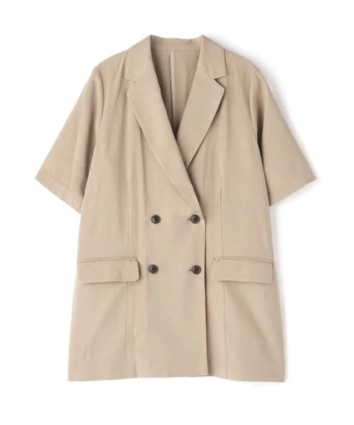 N.（N. Natural Beauty Basic）（エヌエヌナチュラルビューティーベーシック）の「ハーフスリーブジャケット（テーラードジャケット・レディース・ベージュ/カーキ・MEDIUM）」の13枚目の写真