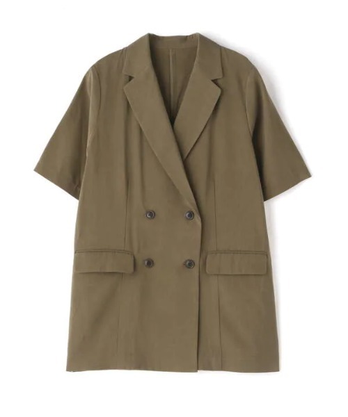 N.（N. Natural Beauty Basic）（エヌエヌナチュラルビューティーベーシック）の「ハーフスリーブジャケット（テーラードジャケット・レディース・ベージュ/カーキ・MEDIUM）」の16枚目の写真