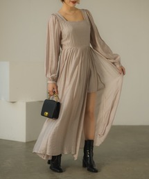 VRIA CHARME | スクエアネックスリットマキシワンピース(ワンピース)