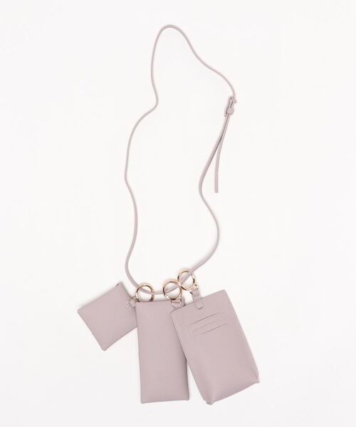 un dix cors（アンディコール）の「マルチポーチ3点セットバッグ（ショルダーバッグ・レディース・パープル/ブラック/ベージュ・FREE）」の19枚目の写真