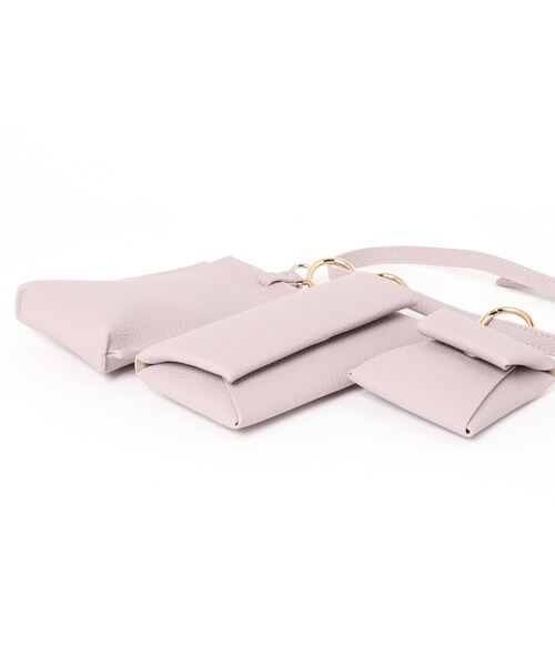 un dix cors（アンディコール）の「マルチポーチ3点セットバッグ（ショルダーバッグ・レディース・パープル/ブラック/ベージュ・FREE）」の20枚目の写真