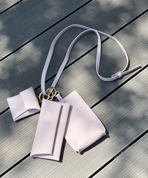 un dix cors（アンディコール）の「マルチポーチ3点セットバッグ（ショルダーバッグ・レディース・パープル/ブラック/ベージュ・FREE）」の3枚目の写真