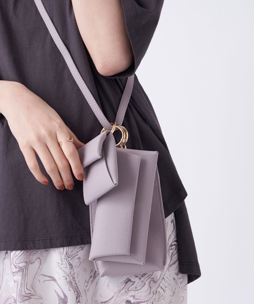 un dix cors（アンディコール）の「マルチポーチ3点セットバッグ（ショルダーバッグ・レディース・パープル/ブラック/ベージュ・FREE）」の14枚目の写真