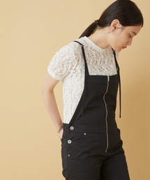 YOUNG&OLSEN The DRYGOODS STORE | 【YOUNG&OLSEN】別注レースハーフスリーブカットソー(Tシャツ/カットソー)