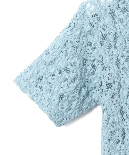 YOUNG&OLSEN The DRYGOODS STORE（ヤングアンドオルセン）の「【YOUNG&OLSEN】別注レースハーフスリーブカットソー（Tシャツ/カットソー・レディース・ホワイト/ブラック/ベージュ/サックスブルー・FREE）」の14枚目の写真