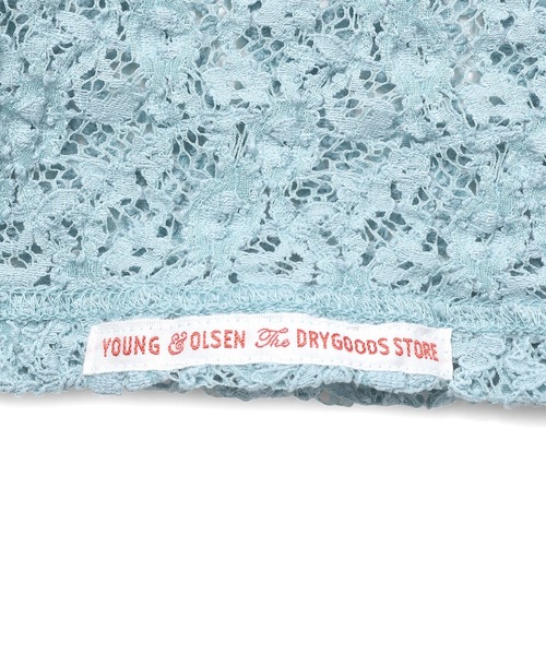 YOUNG&OLSEN The DRYGOODS STORE（ヤングアンドオルセン）の「【YOUNG&OLSEN】別注レースハーフスリーブカットソー（Tシャツ/カットソー・レディース・ホワイト/ブラック/ベージュ/サックスブルー・FREE）」の18枚目の写真