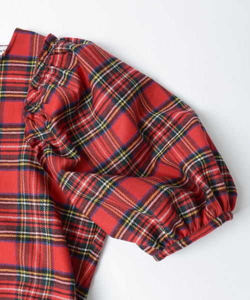 HOLIDAY（ホリデイ）の「WOOL CHECK PUFF TOPS ウールチェックパフトップス（シャツ/ブラウス・レディース・レッド・1/0）」の12枚目の写真