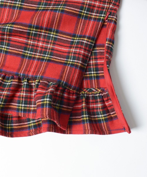 HOLIDAY（ホリデイ）の「WOOL CHECK PUFF TOPS ウールチェックパフトップス（シャツ/ブラウス・レディース・レッド・1/0）」の2枚目の写真