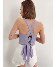 GYDA | バッククロスニットTOPS(タンクトップ)