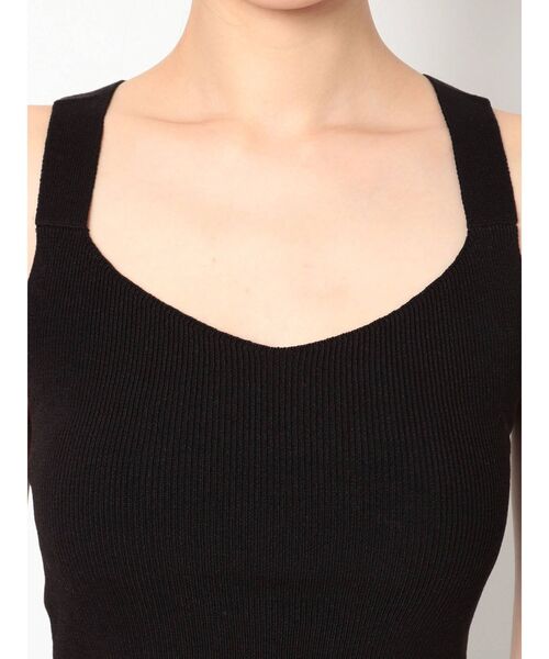 GYDA（ジェイダ）の「バッククロスニットTOPS（タンクトップ・レディース・ブラック/パープル/オフホワイト・FREE）」の18枚目の写真