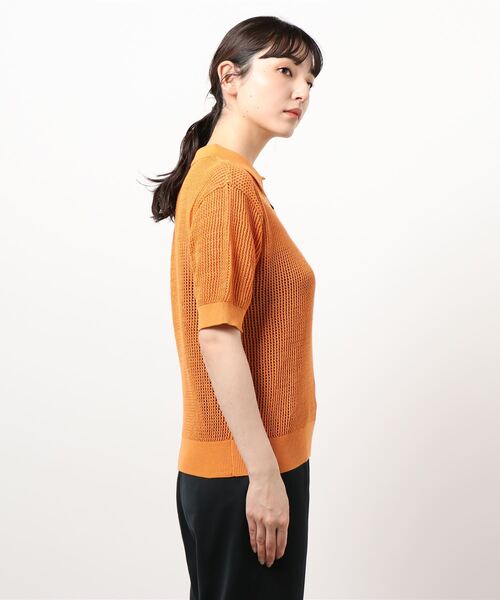 LOWRYS FARM(ローリーズファーム)の「メッシュポロSS 947812(Tシャツ/カットソー・レディース・ネイビー/オレンジ/グリーン・FREE)」の7枚目の写真