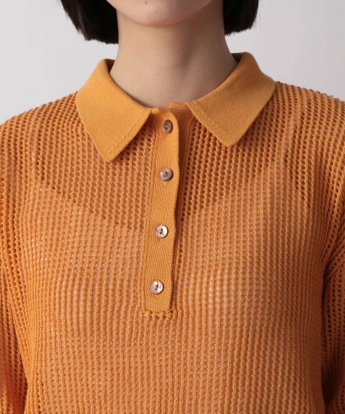 LOWRYS FARM(ローリーズファーム)の「メッシュポロSS 947812(Tシャツ/カットソー・レディース・ネイビー/オレンジ/グリーン・FREE)」の10枚目の写真