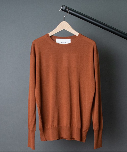 ADAWAS(アダワズ)の「【 ADAWAS / アダワス 】 ULTRAFINE MERINO CREW NECK P/O ウルトラファインメリノクルーネックプルオーバー(ニット/セーター・レディース・チャコールグレー/ブラウン/グレー・FREE)」の3枚目の写真