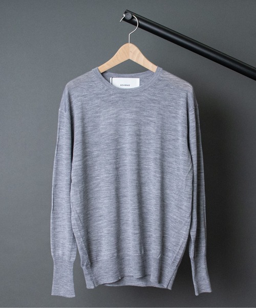 ADAWAS(アダワズ)の「【 ADAWAS / アダワス 】 ULTRAFINE MERINO CREW NECK P/O ウルトラファインメリノクルーネックプルオーバー(ニット/セーター・レディース・チャコールグレー/ブラウン/グレー・FREE)」の2枚目の写真
