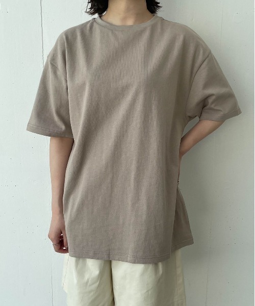 flaner（フラネ）の「ルーズTee【ユニセックス対応】（Tシャツ/カットソー・レディース・ホワイト/ブルー/グリーン/モカ・MEDIUM/LARGE）」の9枚目の写真