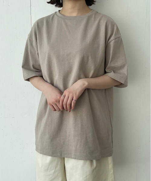flaner（フラネ）の「ルーズTee【ユニセックス対応】（Tシャツ/カットソー・レディース・ホワイト/ブルー/グリーン/モカ・MEDIUM/LARGE）」の10枚目の写真
