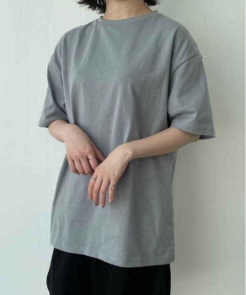 flaner（フラネ）の「ルーズTee【ユニセックス対応】（Tシャツ/カットソー・レディース・ホワイト/ブルー/グリーン/モカ・MEDIUM/LARGE）」の11枚目の写真