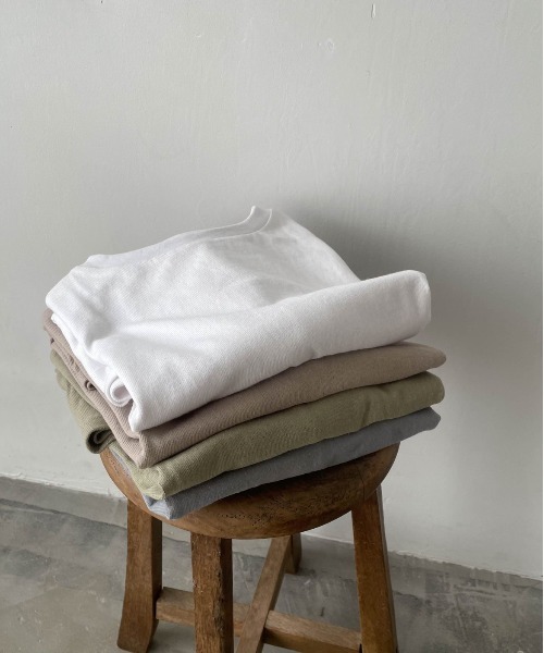 flaner（フラネ）の「ルーズTee【ユニセックス対応】（Tシャツ/カットソー・レディース・ホワイト/ブルー/グリーン/モカ・MEDIUM/LARGE）」の18枚目の写真