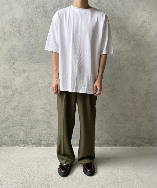 flaner（フラネ）の「ルーズTee【ユニセックス対応】（Tシャツ/カットソー・レディース・ホワイト/ブルー/グリーン/モカ・MEDIUM/LARGE）」の21枚目の写真