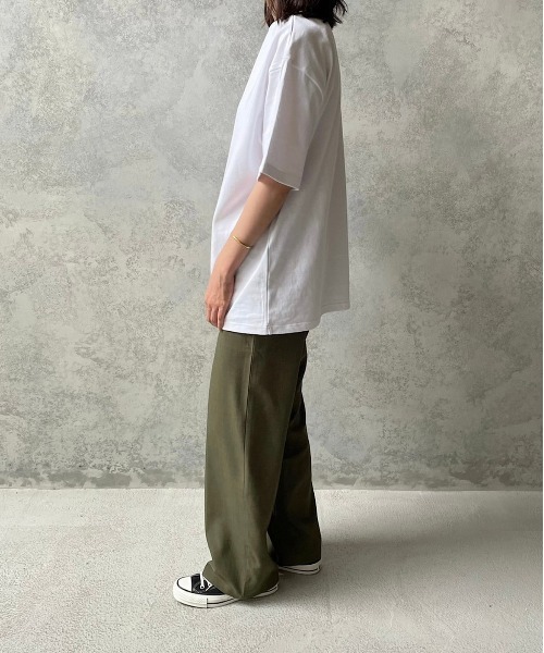 flaner（フラネ）の「ルーズTee【ユニセックス対応】（Tシャツ/カットソー・レディース・ホワイト/ブルー/グリーン/モカ・MEDIUM/LARGE）」の20枚目の写真