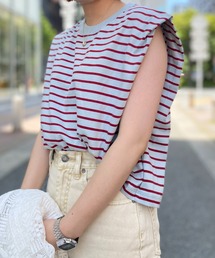 CIAOPANIC | ボーダーボックスノースリーブTシャツ(Tシャツ/カットソー)