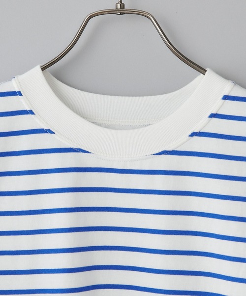 CIAOPANIC（チャオパニック）の「ボーダーボックスノースリーブTシャツ（Tシャツ/カットソー・レディース・ブラック/サックスブルー/ブルー・FREE）」の4枚目の写真