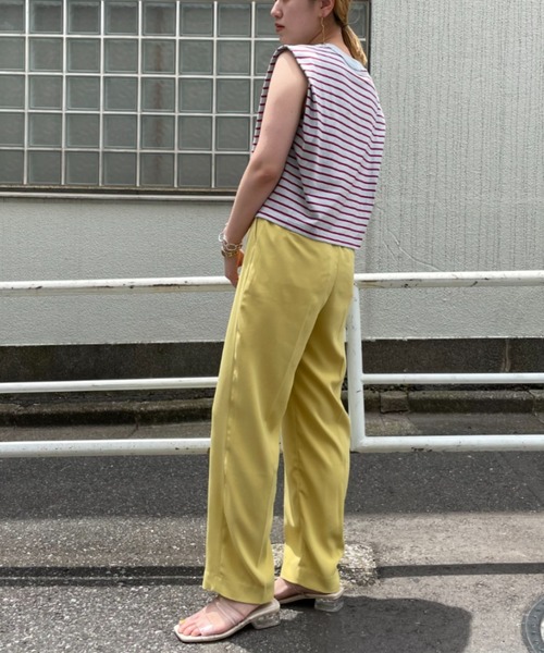 CIAOPANIC（チャオパニック）の「ボーダーボックスノースリーブTシャツ（Tシャツ/カットソー・レディース・ブラック/サックスブルー/ブルー・FREE）」の20枚目の写真