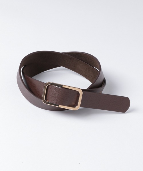 Heather（ヘザー）の「ＥＣＯスクエアピンレスベルト　953265（ベルト・レディース・ブラック/ダークブラウン・ONE SIZE）」の6枚目の写真