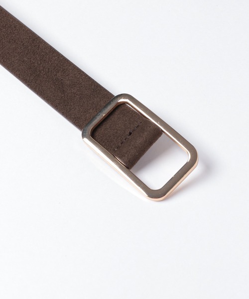 Heather（ヘザー）の「ＥＣＯスクエアピンレスベルト　953265（ベルト・レディース・ブラック/ダークブラウン・ONE SIZE）」の7枚目の写真