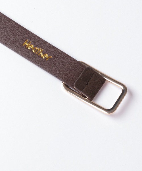Heather（ヘザー）の「ＥＣＯスクエアピンレスベルト　953265（ベルト・レディース・ブラック/ダークブラウン・ONE SIZE）」の8枚目の写真