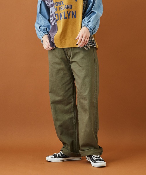 CUBE SUGAR(キューブシュガー)の「カツラギ 5ポケット パンツ(チノパンツ・レディース・ベージュ/カーキ/ナチュラル・S/M)」の3枚目の写真