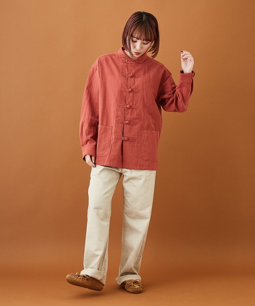 CUBE SUGAR(キューブシュガー)の「カツラギ 5ポケット パンツ(チノパンツ・レディース・ベージュ/カーキ/ナチュラル・S/M)」の5枚目の写真