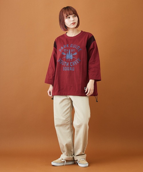 CUBE SUGAR(キューブシュガー)の「カツラギ 5ポケット パンツ(チノパンツ・レディース・ベージュ/カーキ/ナチュラル・S/M)」の6枚目の写真