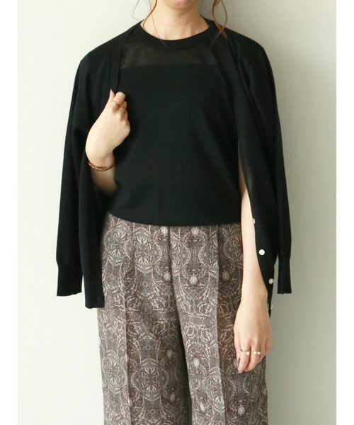 Te chichi（テチチ）の「綿ポリ強撚アンサンブル（アンサンブル・レディース・グレー/オフホワイト/ブラック・ﾌﾘ-）」の3枚目の写真