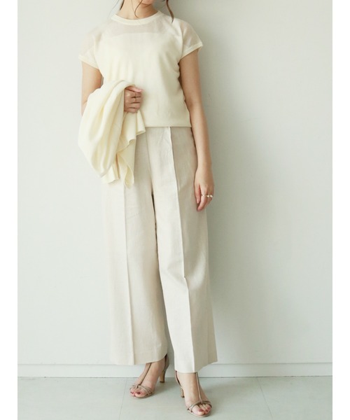 Te chichi（テチチ）の「綿ポリ強撚アンサンブル（アンサンブル・レディース・グレー/オフホワイト/ブラック・ﾌﾘ-）」の7枚目の写真